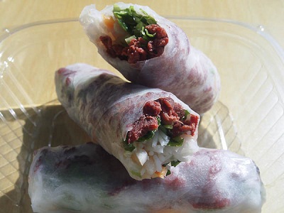 Grilled Pork Spring Rolls