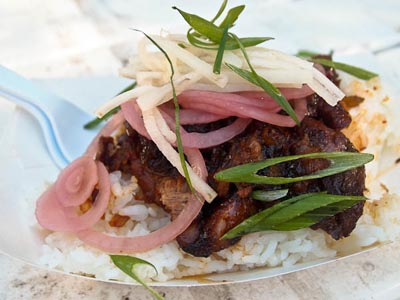 beef tongue with pickled vegetables