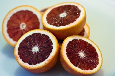 blood orange halves