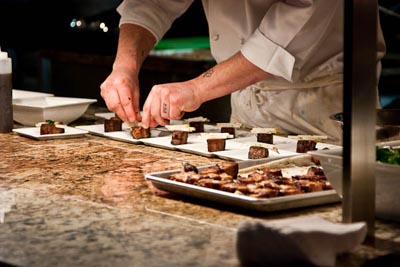 plating the pork belly