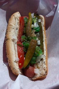 Chicago-style hot dog