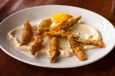 fried anchovies with lemon aioli