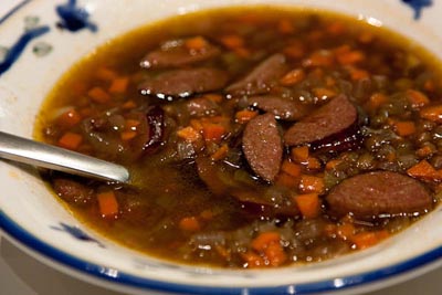 french lentil soup with sausage