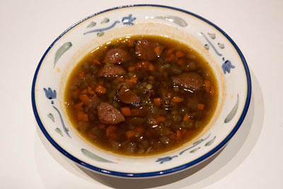 french lentil soup with sausage