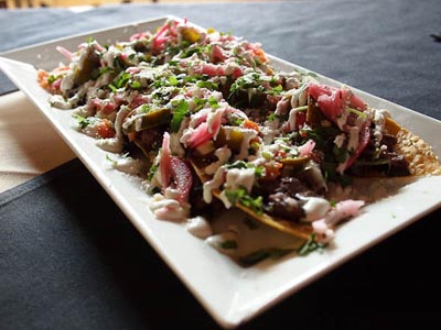 beef and chicken nachos