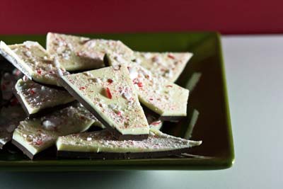 plated peppermint bark