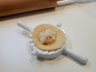 pierogi in its mold