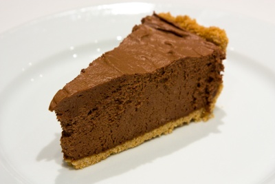 chocolate mousse pie slice