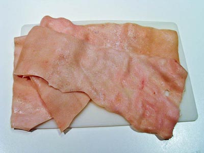 raw pig skin