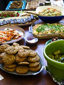 potluck spread