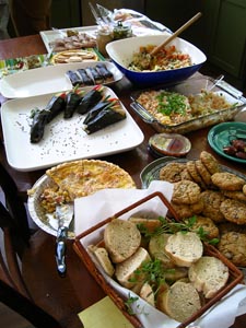 potluck spread