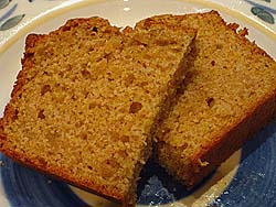 pumpkin bread plated