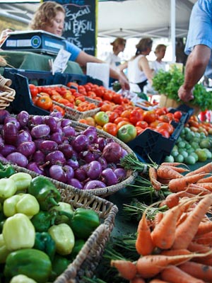 one stand at the farmers market