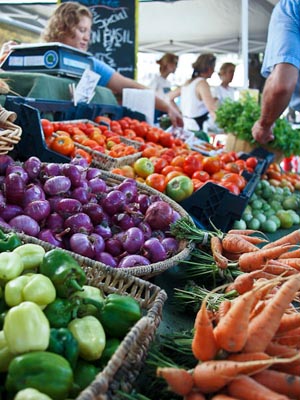 one stand at the farmers market