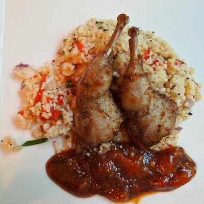 Moroccan spiced quail