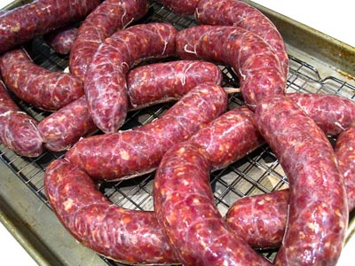 cased venison sausage