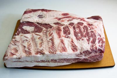 raw pork belly